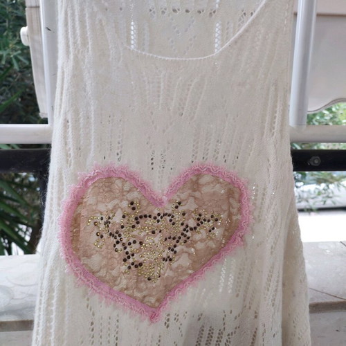 Princess girly dress like new with lace heart and strass