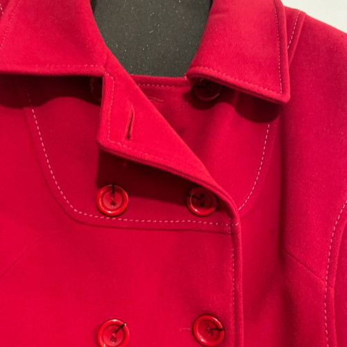 Figure red women's coat like new, medium size XL