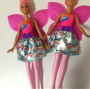 2 Fairy Barbie νεράιδες με ροζ φτερά