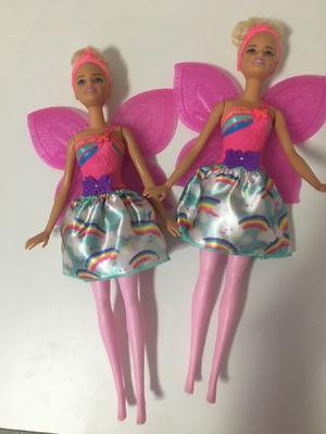 Fairy Barbie fairies used, 2 with pink wings