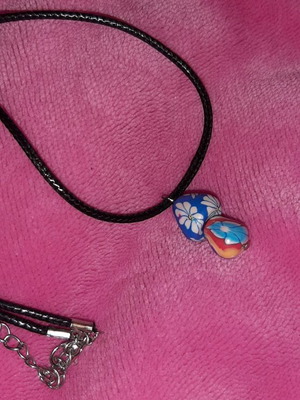 Mushroom necklace multicolored new