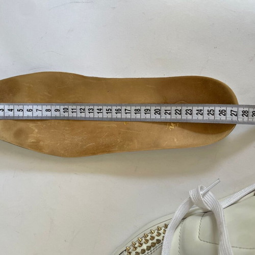 Christian Louboutin men's leather shoes used, sporty white, size 41