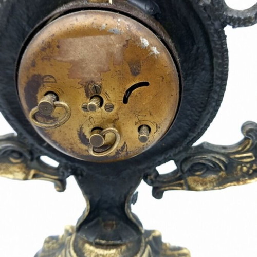 Vintage Blessing used mechanical table clock with 2 dragons