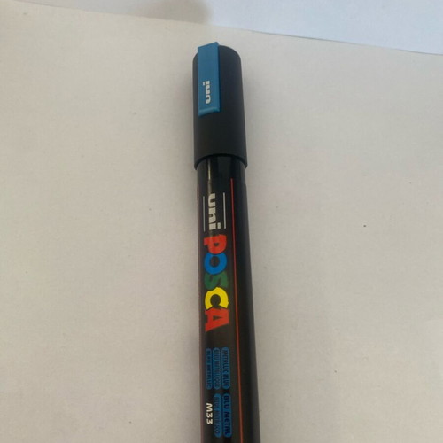 Posca Marker Metalic Blue new, light blue color