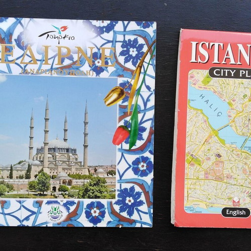 Istanbul map and book about Adrianople pack like new