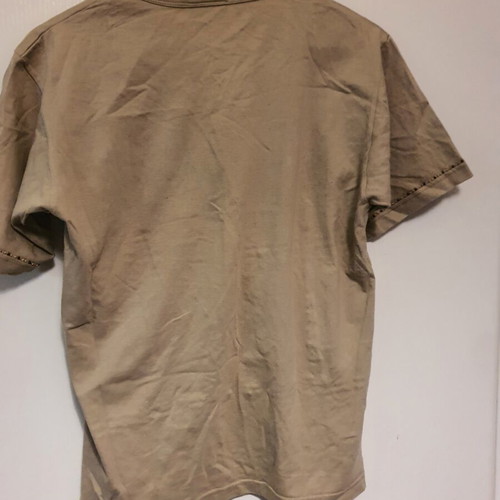 Beige blouse with wooden beads size S like new