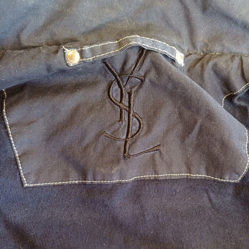 Yves Saint Laurent parka jacket with integrated hood size XL used, blue