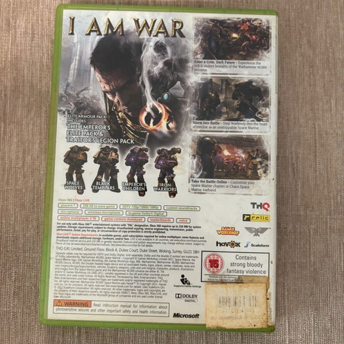 Warhammer 40.000 Space Marine Xbox 360 English full game used