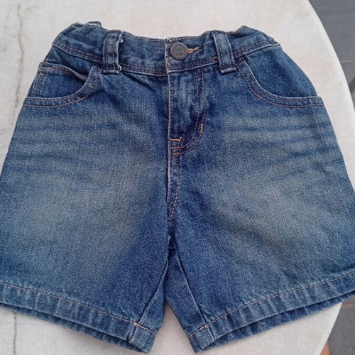 Genuinekis denim bermuda shorts like new, size 2 years, elastic waist