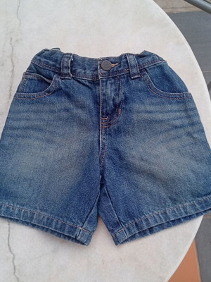 Genuinekis denim bermuda shorts like new, size 2 years, elastic waist