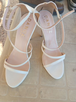 Danuz white sandals new, size 39, heel height 11 cm