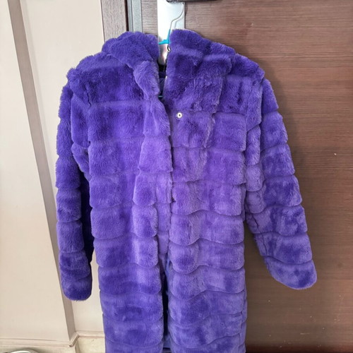 Purple fur coat long like new