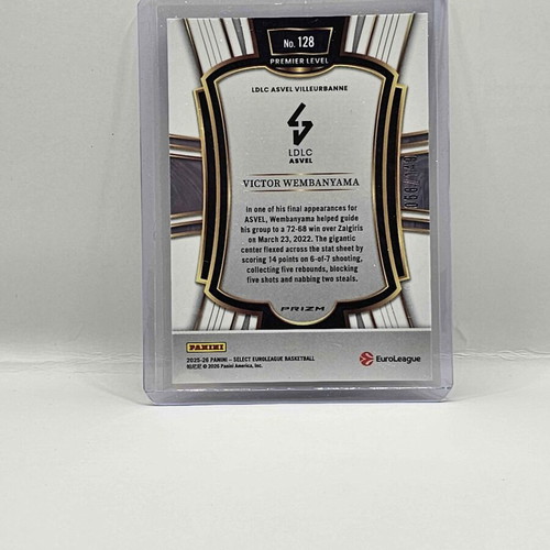 2025-26 Panini Select EuroLeague Victor Wembanyama Premier Level card /149