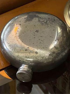 Φλασκί Sheffield Rose English Pewter μεταχειρισμένο, περίπου 10cm
