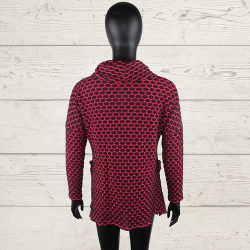 Joseph Ribkoff blouse size M like new, pink and black with collar and pockets
