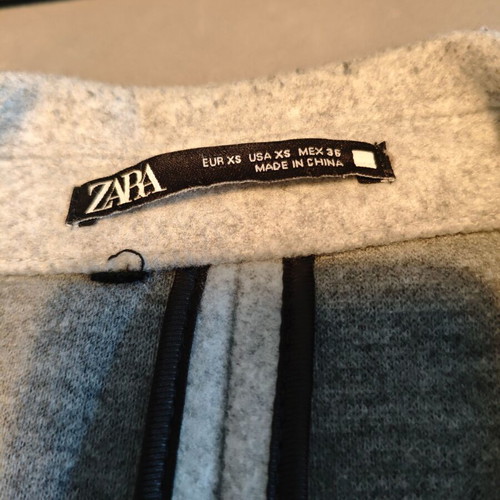 Zara gray coat long line like new, size XS