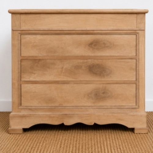 Vintage wooden dresser with 3 drawers, solid wood, new