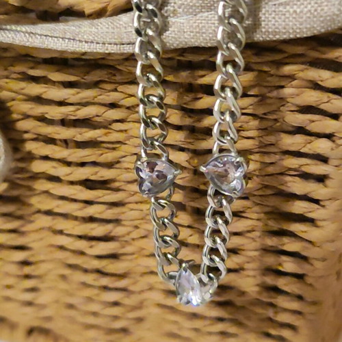Steel necklace new, gold and silver color