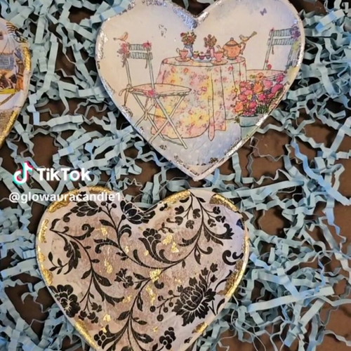 Gypsum decorative items new, tray and heart