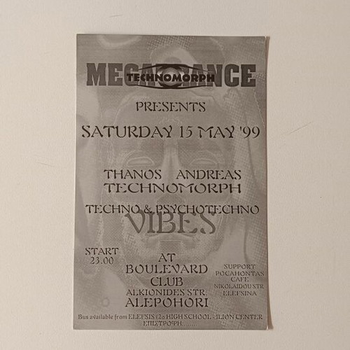 Flyer Technomorgance Saturday 15 May '99 like new, electronic music event