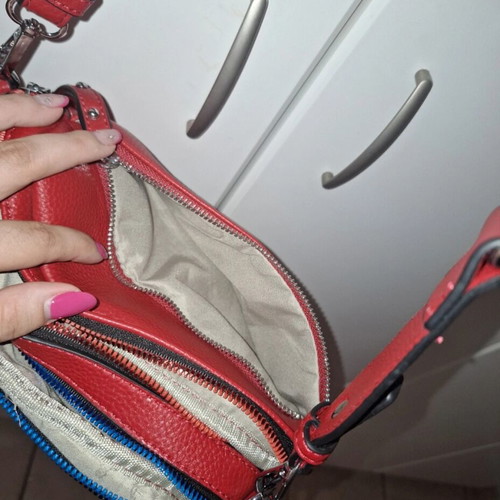 Crossbody shoulder bag used, red
