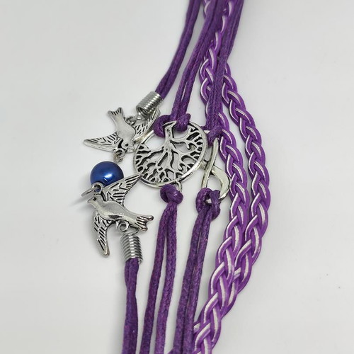 Handmade bracelet with tree of life and birds new