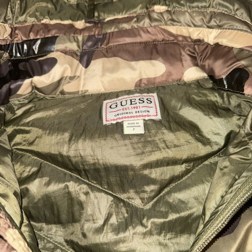 Guess children's jacket like new, size 7 years, brown and green