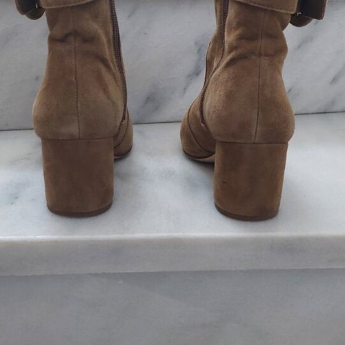 Nine West leather suede ankle boots No38 like new, beige