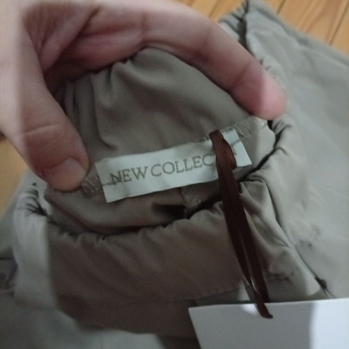 Wide Leg Beige Pants One Size, Gabardine Fabric, Ankle Length with Pockets