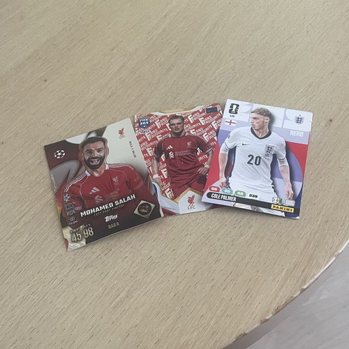 Panini Adrenalyn 365 cards Salah, Wirtz, Palmer like new