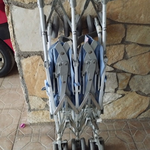 Maclaren double stroller used with reclining backs