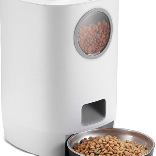 Automatic pet feeder with programmable feeding schedules