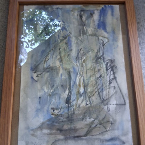 Painting "Karavia" framed, like new, 22×27cm