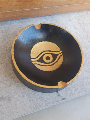 Handmade Yugioh 'Eye' ashtray made of plaster made to order