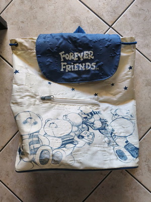Forever Friends backpack used, white and blue