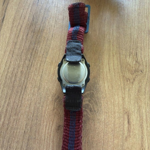 Vintage Pulsar Spoon digital watch used, red multicolor