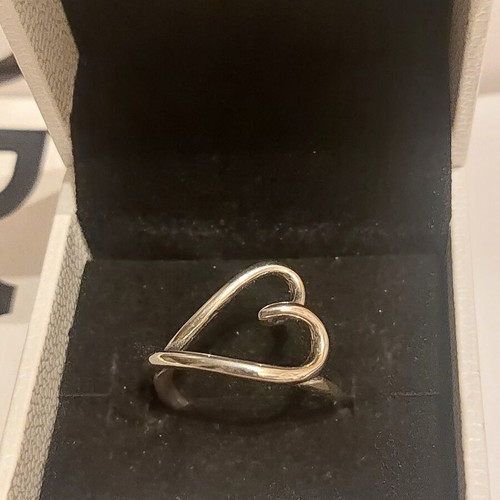 Pandora heart ring new, irregular shape, silver