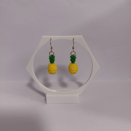 Pineapple earrings new, green and yellow