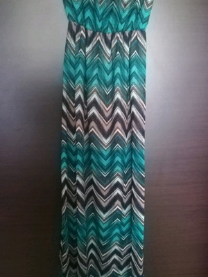 Φόρεμα princess στράπλες εμπριμέ μακρύ τύπου Missoni σε άριστη κατάσταση μέγεθος M