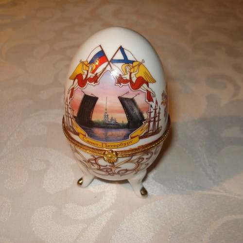 Porcelain decorative egg ACKO used