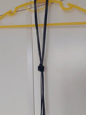 Long necklace blue-gray with three rows new with tag