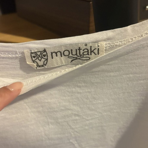 Moutaki white blouse like new, cotton, size M