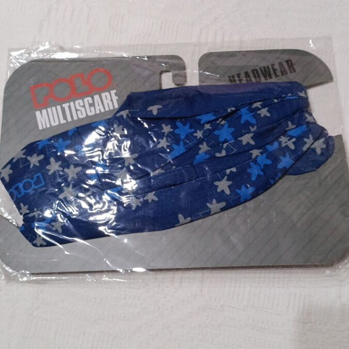 Multi scarf Polo new, blue, polyester multifunctional