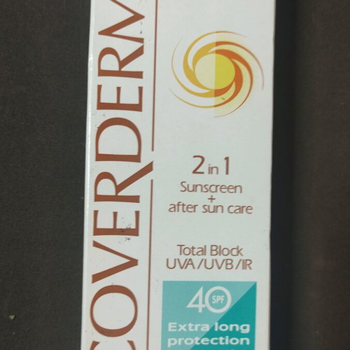 Coverderm sunscreen and aftersun 40 SPF 100ml new cream