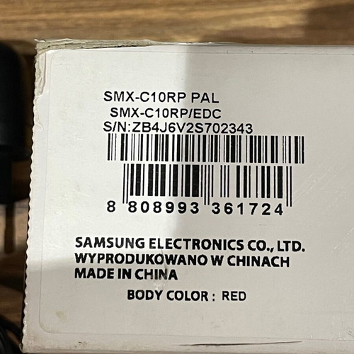 Samsung SMX-C10 Metalic Red camcorder new