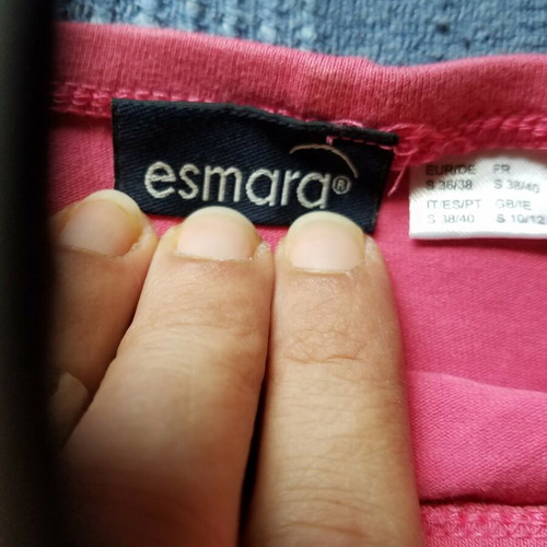 Esmara strapless tops, small, grey and pink, pack of 2