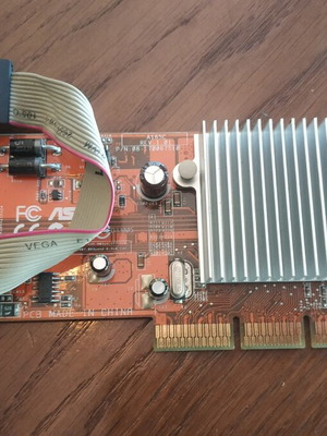 Ati Radeon 9250 AGP graphics card used, low profile, passive cooling