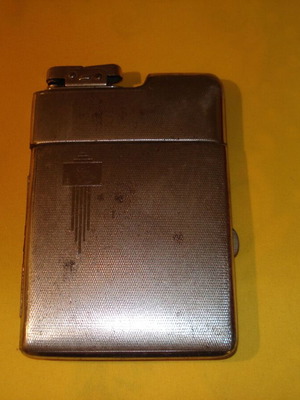 Vintage metal cigarette case used 12.5cm x 8.5cm