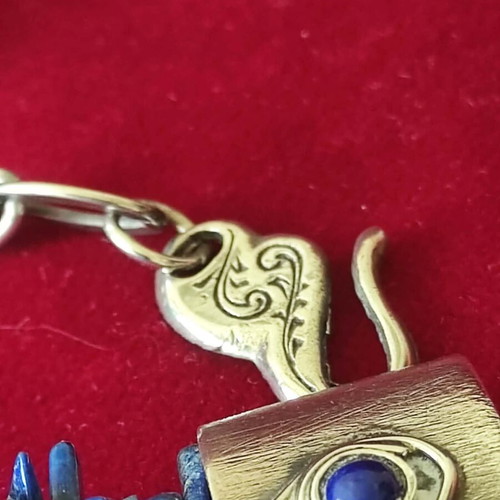 Lapis Lazuli jewelry set with necklace and earrings