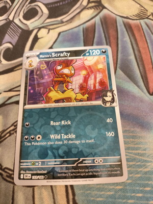 Marnie's Scrafty Pokemon Card Reverse Holo like new